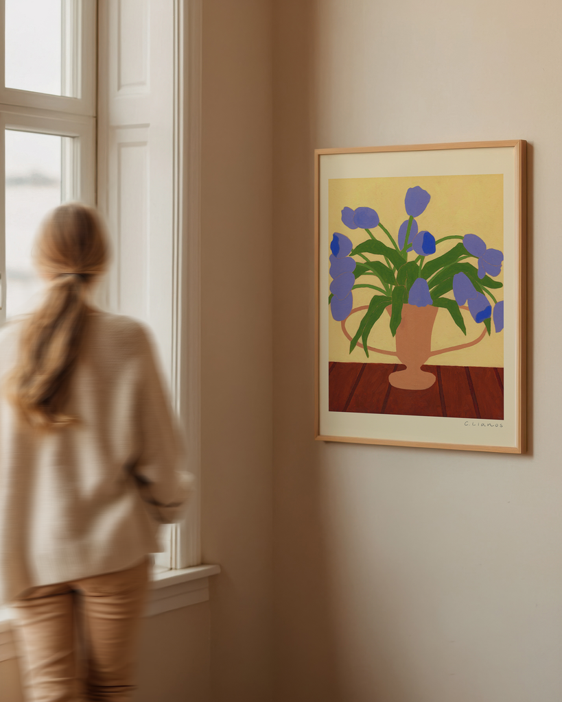 Carla Llanos Original Artwork  BLUE TULIPS