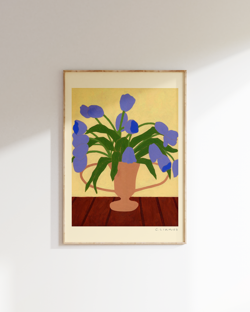 Carla Llanos Original Artwork  BLUE TULIPS
