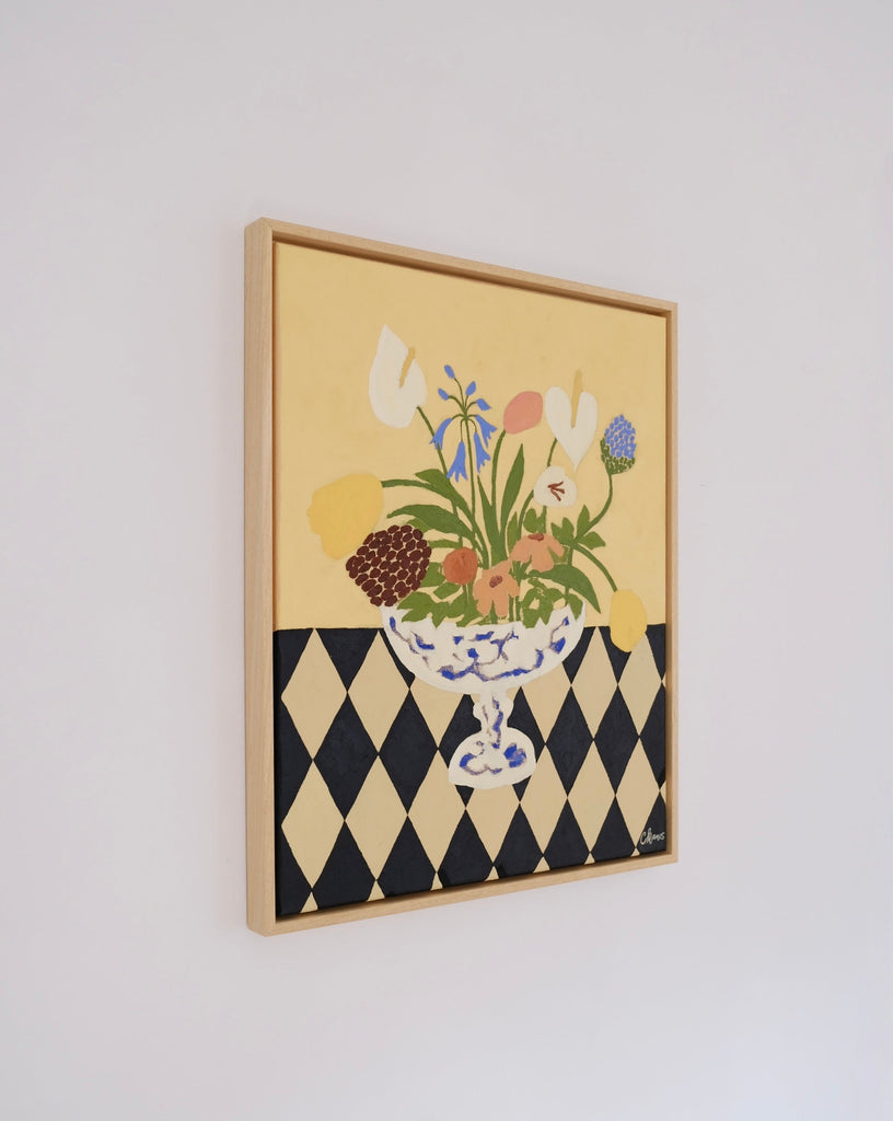 Carla Llanos Original Artwork  GARDEN FLOWERS ORIGINAL PAINTING