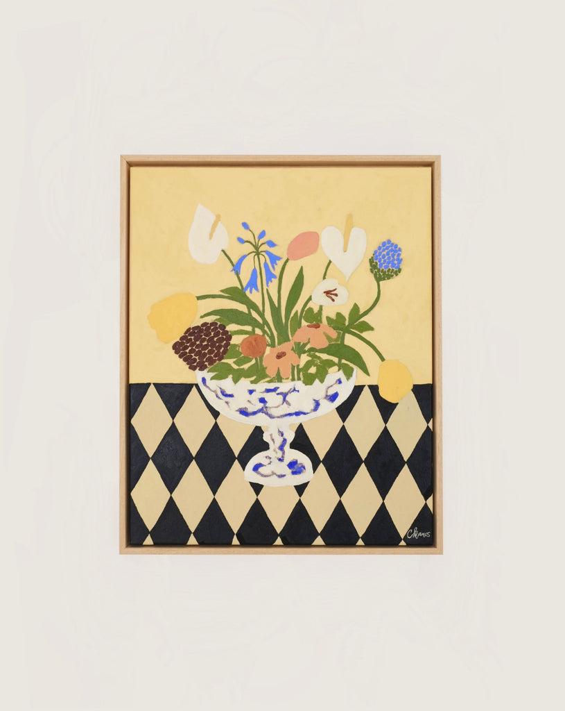 Carla Llanos Original Artwork  GARDEN FLOWERS ORIGINAL PAINTING