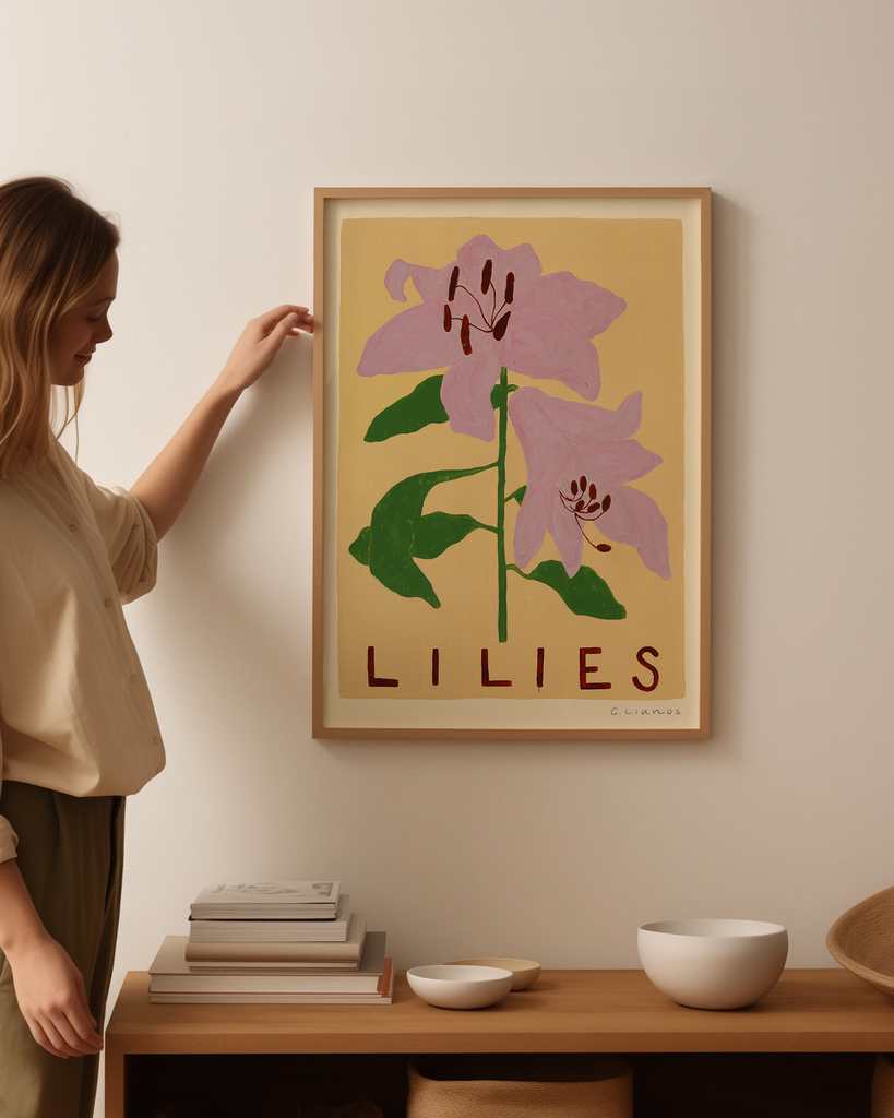 Carla Llanos Original Artwork  PINK LILIES