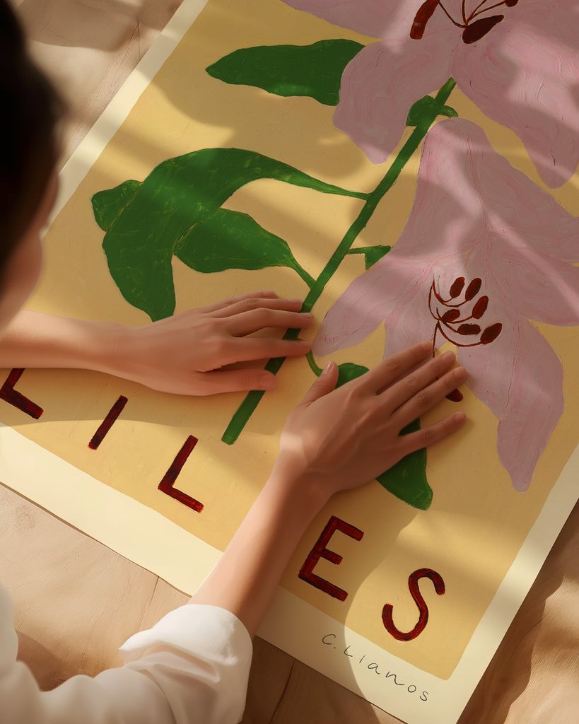 Carla Llanos Original Artwork  PINK LILIES