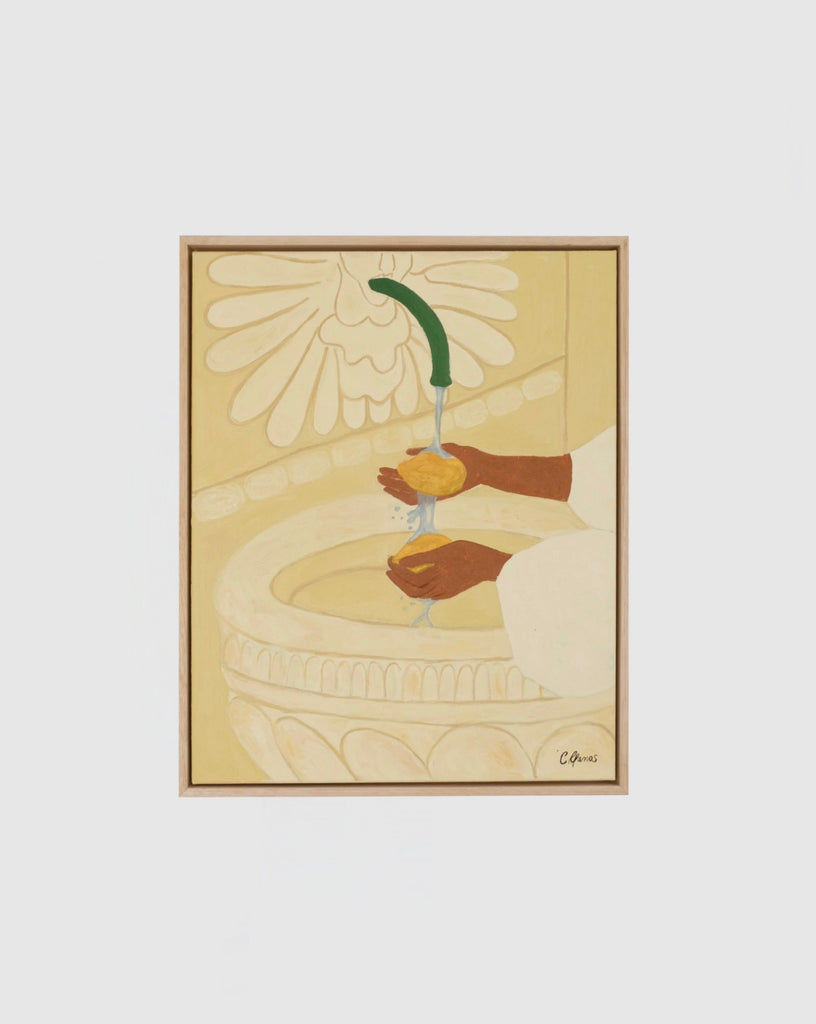 Carla Llanos Original Artwork  THE FOUNTAIN ORIGINAL PAINTING
