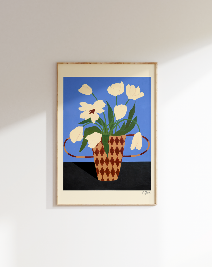 Carla Llanos Original Artwork  WHITE FLOWERS